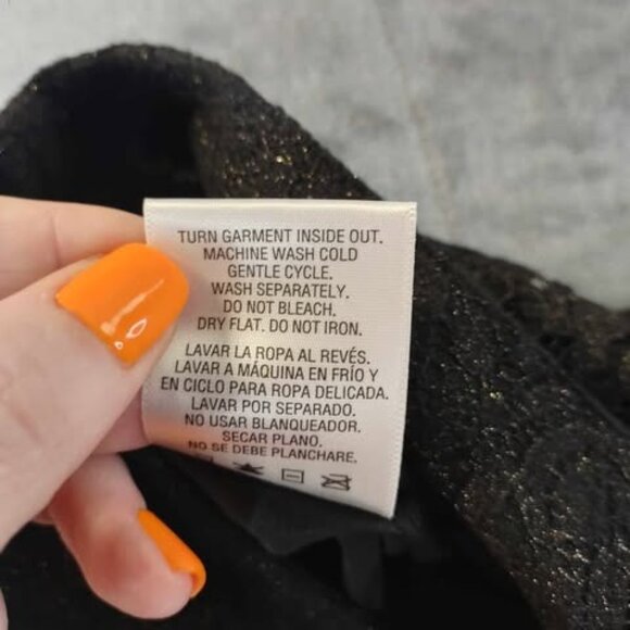 Jaclyn Smith Womens L Black Lace Pencil Skirt Lined Zip Stretch Dressy Vintage - Picture 11 of 11